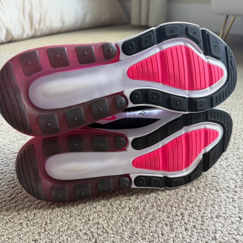 Nike Air Max 270 White with Pink and Black Accents - Picture 6 of 8